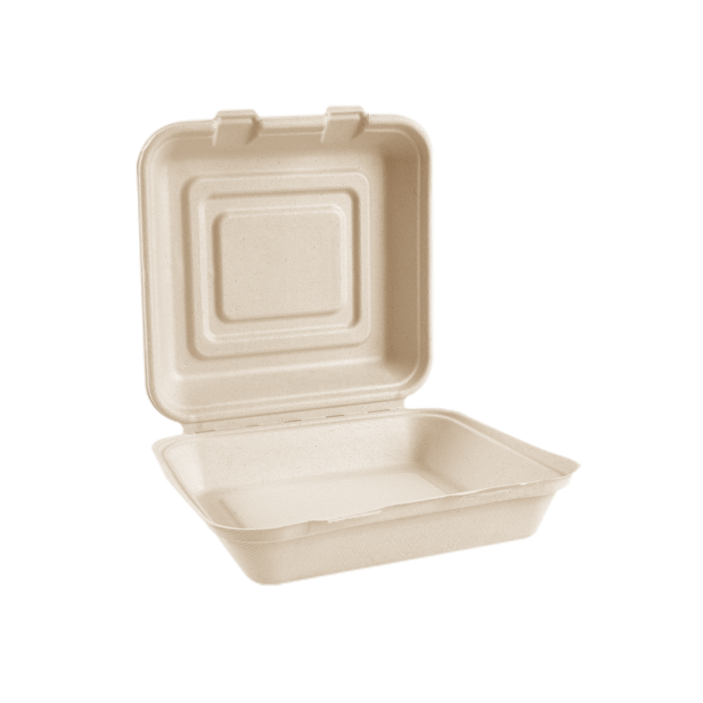  9'' Bagasse Clamshell Box