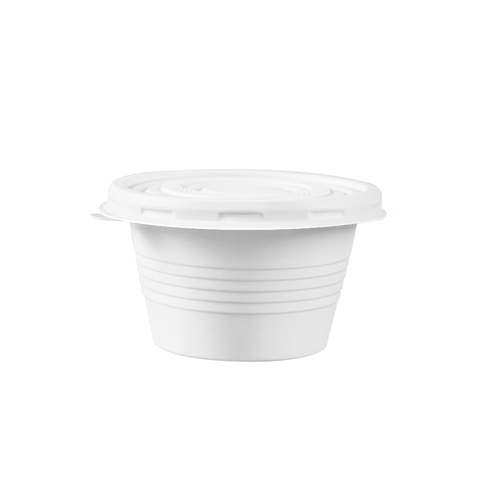 4oz Corn Starch Sauce Cup with Lid